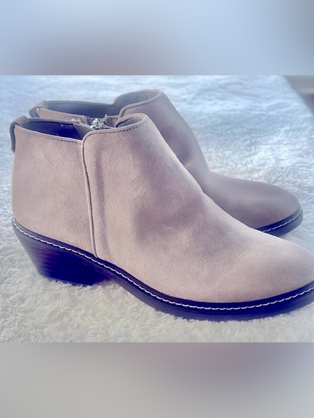 Sam Edelman Sz 5 Pryce Putty Suede Booties NWT Pryce Weatherproof Boot.